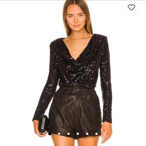 Cece Bodysuit in Black Camila Coelho size Small